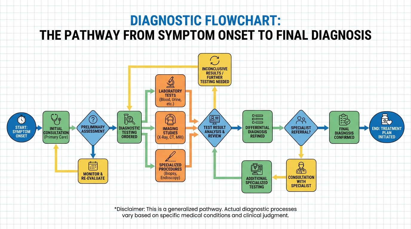 ** Flowchart showing decision pathways for X-rays